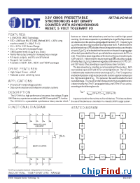 Datasheet 74LVC161A manufacturer IDT