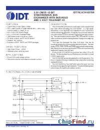 Datasheet 74LVCH16276A manufacturer IDT