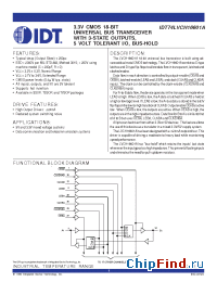 Datasheet 74LVCH16601A manufacturer IDT