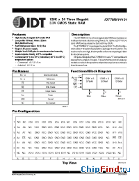 Datasheet 7MMV4101S10BG manufacturer IDT
