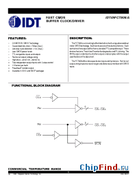 Datasheet IDT49FCT806B manufacturer IDT