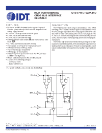 Datasheet IDT54823BDSO manufacturer IDT