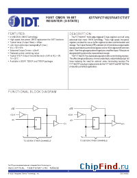 Datasheet IDT54FCT162374ETE manufacturer IDT