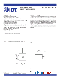 Datasheet IDT54FCT162701ATPVB manufacturer IDT