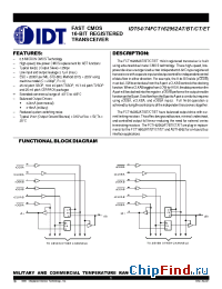 Datasheet IDT54FCT162952 manufacturer IDT