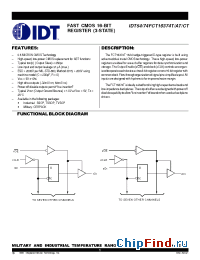 Datasheet IDT54FCT16374ATPV manufacturer IDT