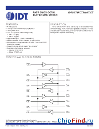 Datasheet IDT54FCT240AT manufacturer IDT