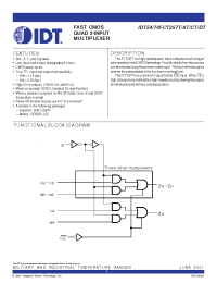 Datasheet IDT54FCT257CTDSO manufacturer IDT
