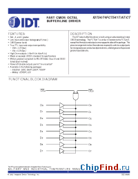 Datasheet IDT54FCT541ATPB manufacturer IDT