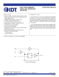 Datasheet IDT54FCT821ALSO manufacturer IDT