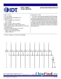 Datasheet IDT54FCT827 manufacturer IDT