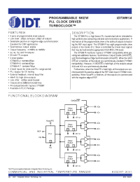 Datasheet IDT5991A-7JI manufacturer IDT