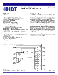 Datasheet IDT5T2010BBI manufacturer IDT