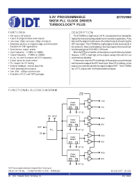 Datasheet IDT5V994PFI manufacturer IDT