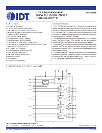 Datasheet IDT5V995PFGI manufacturer IDT