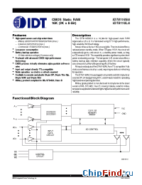 Datasheet IDT6116LA-20 manufacturer IDT