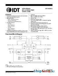 Datasheet IDT7005S-20 manufacturer IDT