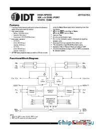 Datasheet IDT7007S-55B manufacturer IDT
