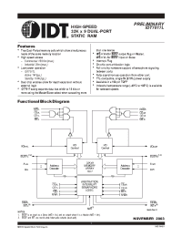 Datasheet IDT7017L15PFI manufacturer IDT