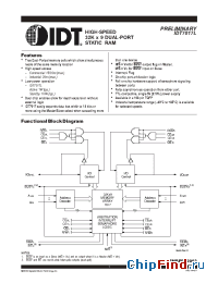 Datasheet IDT7017L20PFI8 manufacturer IDT