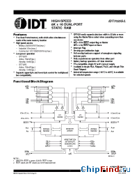 Datasheet IDT7025S-20 manufacturer IDT