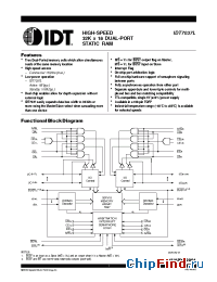 Datasheet IDT7037L20PF8 manufacturer IDT