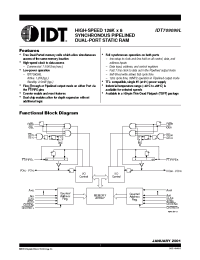 Datasheet IDT709099L9PF manufacturer IDT