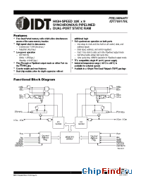 Datasheet IDT709179L12PF manufacturer IDT
