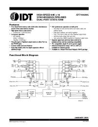 Datasheet IDT709289L manufacturer IDT