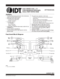 Datasheet IDT709349L9BFI manufacturer IDT