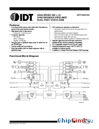 Datasheet IDT709379 manufacturer IDT