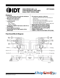 Datasheet IDT709389L12PF8 manufacturer IDT