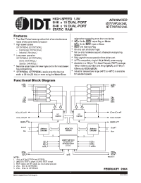 Datasheet IDT70P24L20BFI manufacturer IDT