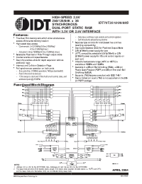 Datasheet IDT70T3519S133BF manufacturer IDT