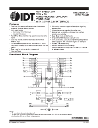 Datasheet IDT70T653M manufacturer IDT