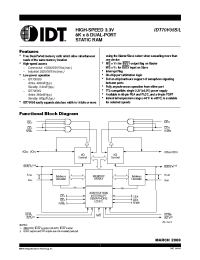 Datasheet IDT70V05S15PFI manufacturer IDT