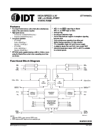 Datasheet IDT70V06L15G manufacturer IDT