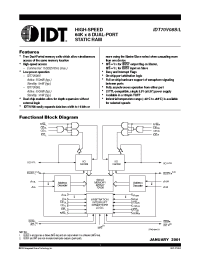 Datasheet IDT70V08L20PF manufacturer IDT