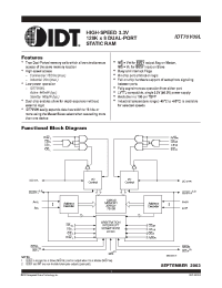 Datasheet IDT70V09 manufacturer IDT