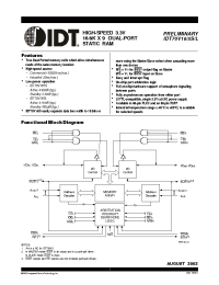 Datasheet IDT70V16 manufacturer IDT