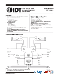 Datasheet IDT70V17L20PFI manufacturer IDT