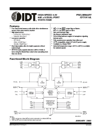 Datasheet IDT70V18L15PFI manufacturer IDT