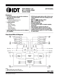 Datasheet IDT70V25S20PFI manufacturer IDT