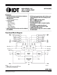 Datasheet IDT70V26L25GI manufacturer IDT