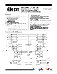 Datasheet IDT70V3569L6DRI manufacturer IDT