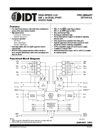 Datasheet IDT70V37L manufacturer IDT
