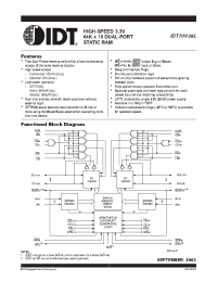 Datasheet IDT70V38L manufacturer IDT