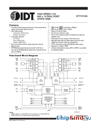 Datasheet IDT70V38L15PF8 manufacturer IDT