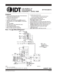 Datasheet IDT70V5378S100BCI manufacturer IDT