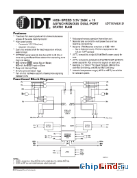 Datasheet IDT70V631S10BC8 manufacturer IDT